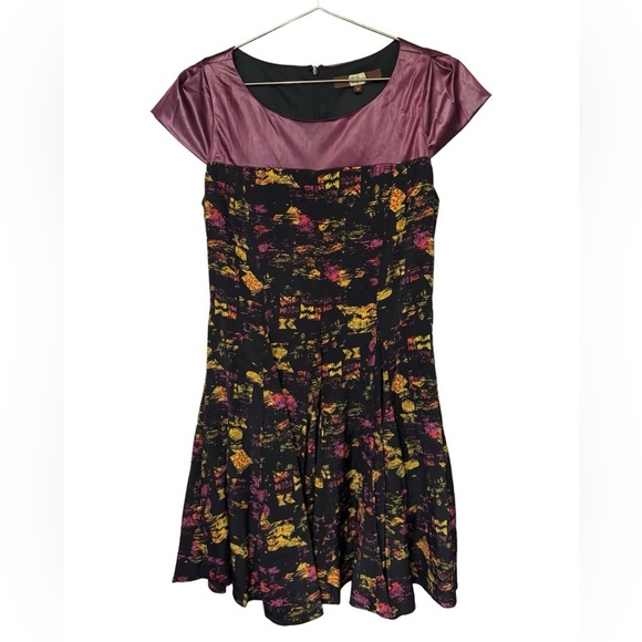 NWOT Eva Franco Anthropologie Fit & Flare Dress Sz 8 Geometric Print Sample - Picture 1 of 6